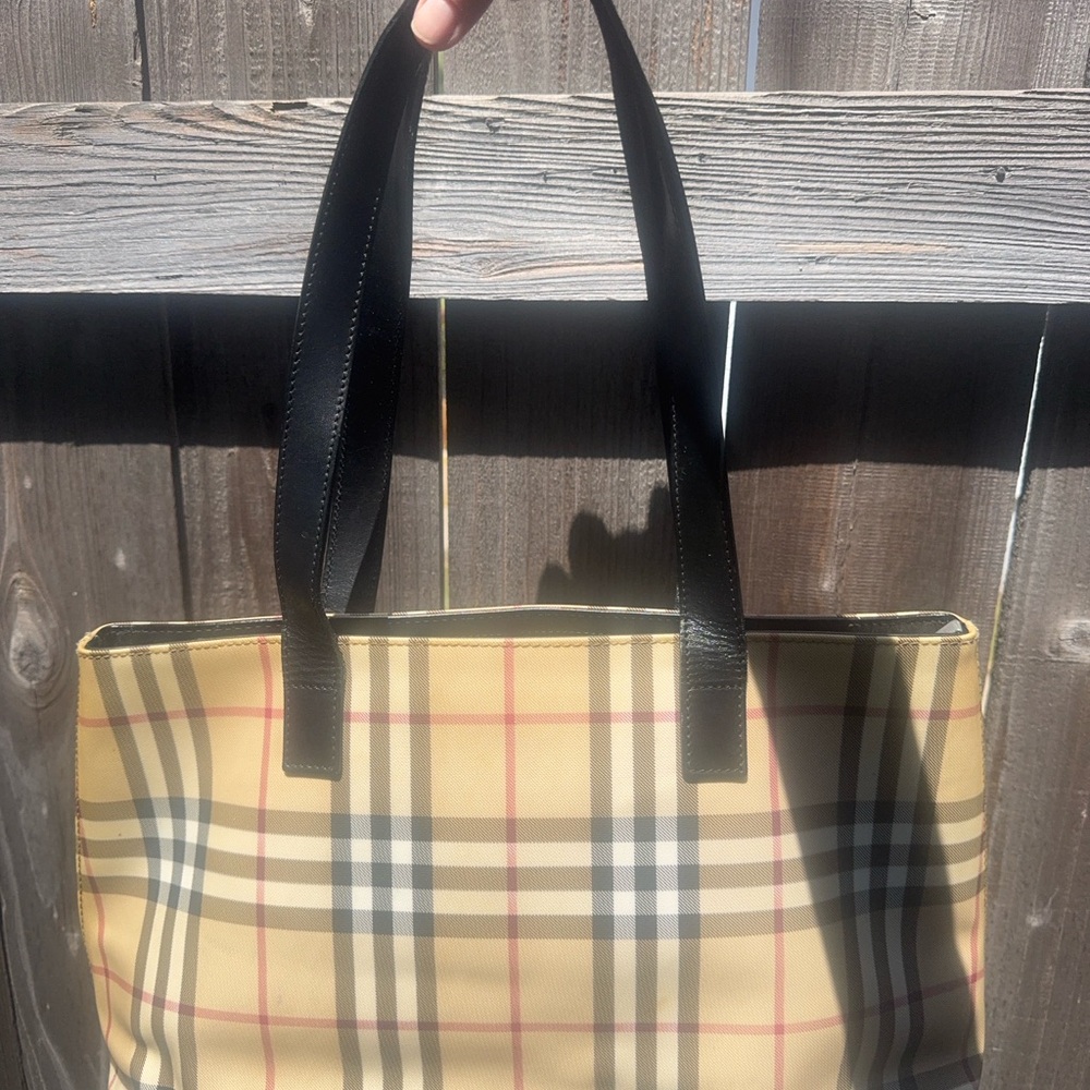 Burberry Beige Checkered Women's Bag